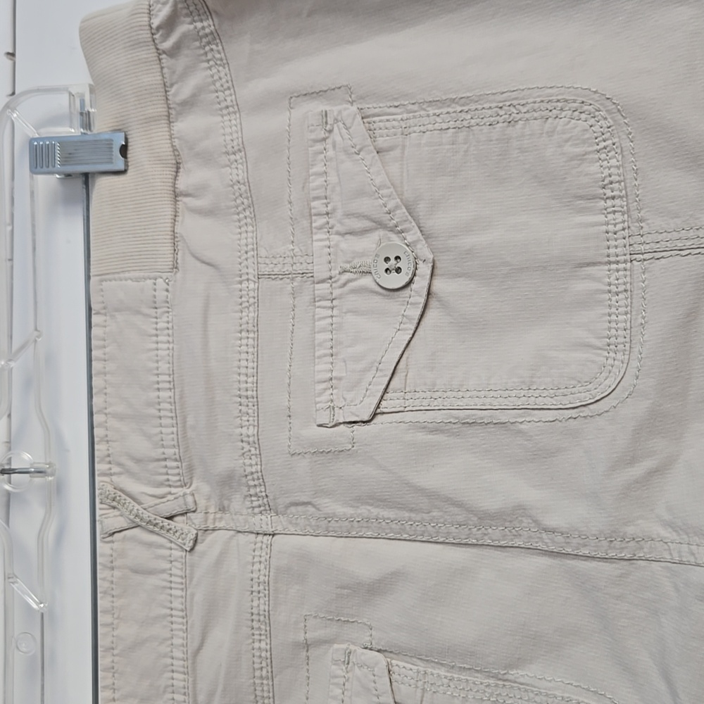 Chicos Tan Cargo Capri - Picture 5 of 9